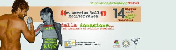 14 maggio "Un sorriso dalla Mediterranea" dalla donazione al trapianto di cellule staminali
