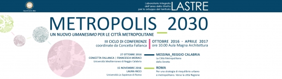 15 novembre Metropolis_2030, Conferenza di Laura Ricci