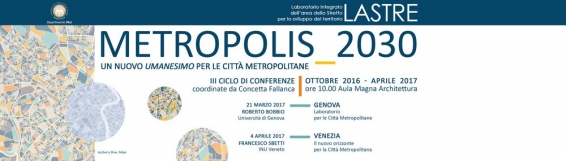 21 marzo Metropolis_2030, conferenza di Roberto Bobbio