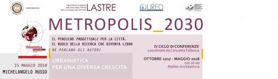 15 maggio Michelangelo Russo: Il pensiero progettuale per la città - Per il IV ciclo di Metropolis_2030
