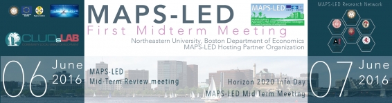 6-7 giugno First Mid-Term Meeting del progetto MAPS-LED - Alla Northeastern University di Boston  coordinato dal Dipartimento PAU della Mediterranea