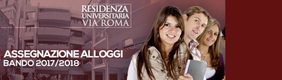 Bando per l'assegnazione di n. 40 posti alloggio presso la Residenza Universitaria di Via Roma, Reggio Calabria