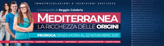 Prolungamento dei termini di scadenza per le iscrizioni e le immatricolazioni ai corsi di studio a.a. 2021/2022